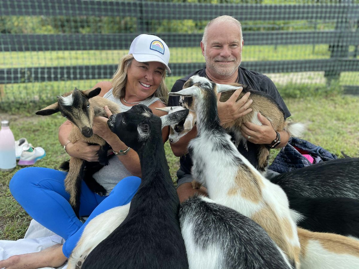 Fun Goat Yoga with Baby Goats, Farm Tour, Unique Fun Activity in Palm Beach