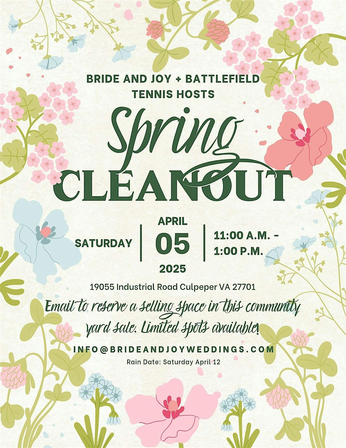 Spring Community Yard Sale + Open House