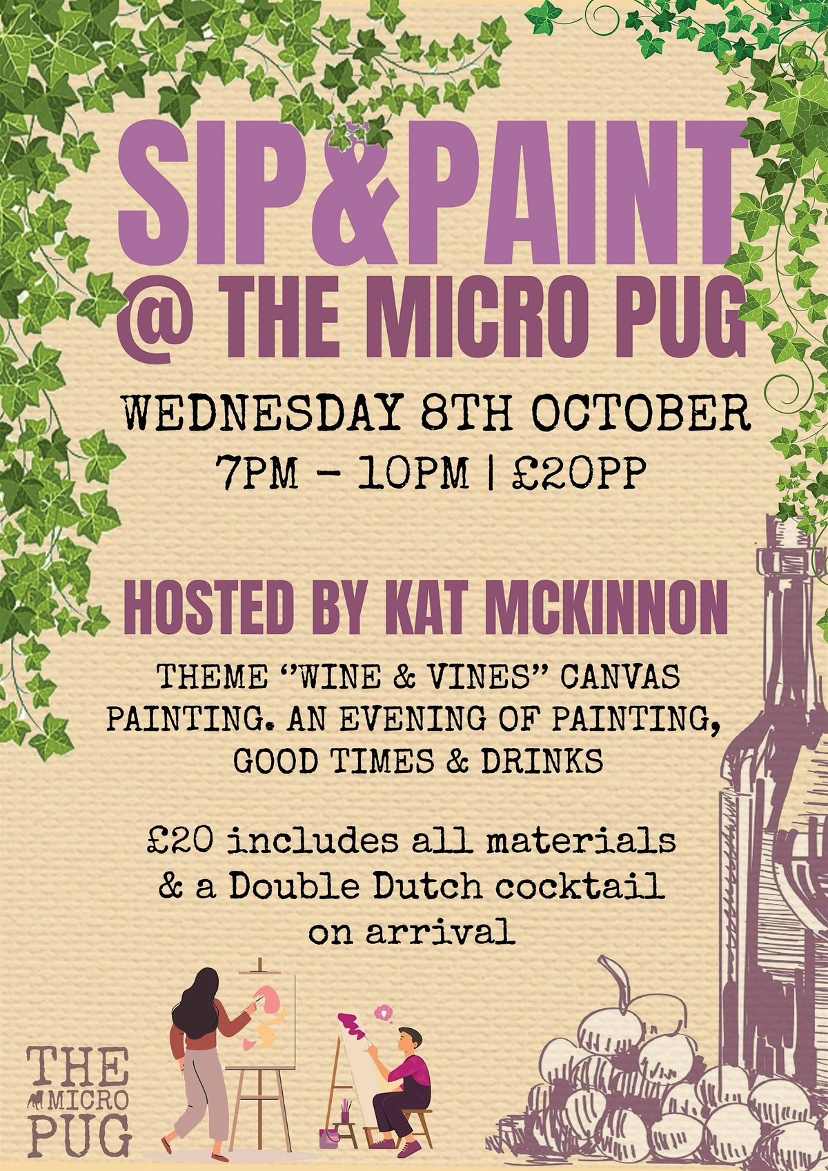 SIP & PAINT @ THE MICRO PUG