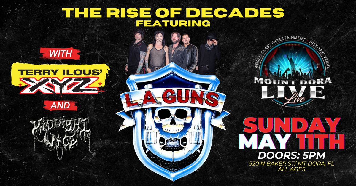 L.A. GUNS w\/ TRACII GUNS and PHIL LEWIS, Terry Ilous of XYZ, & Midnight Vice