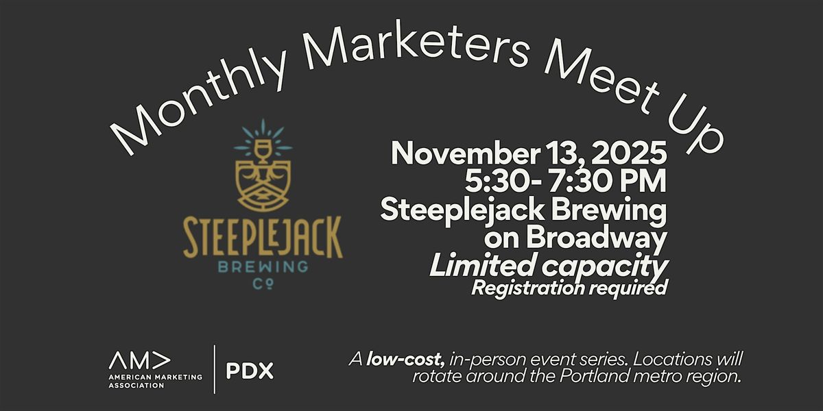 AMA PDX Marketers Meet Up at SteepleJack Brewing Co