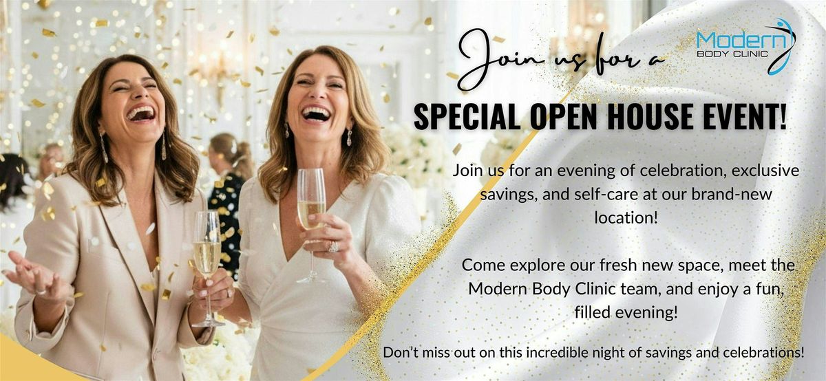 You\u2019re Invited! Modern Body Clinic Celebration & Open House Event