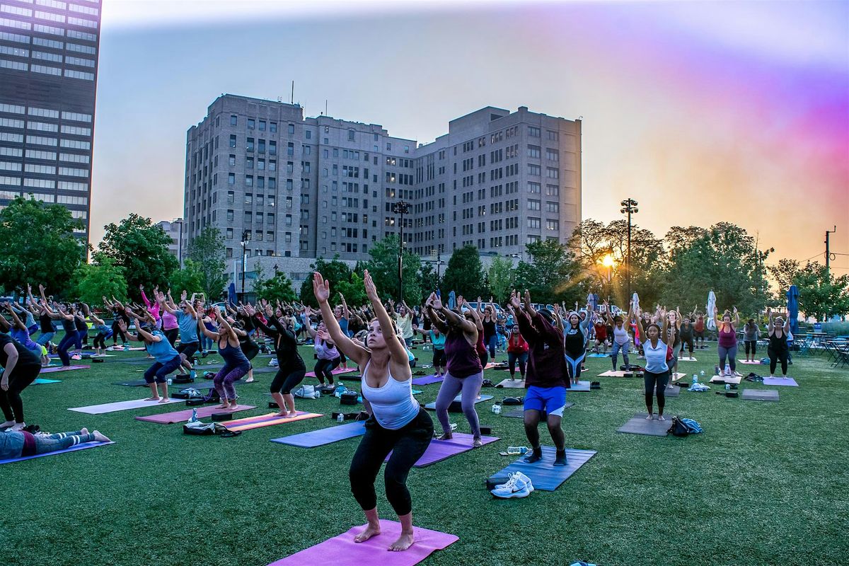 Silent Disco Yoga at DTE's Beacon Park by City Glow Yoga\u2122