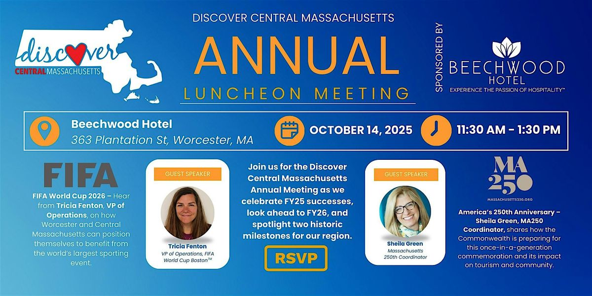 Discover Central MA Annual Luncheon Meeting