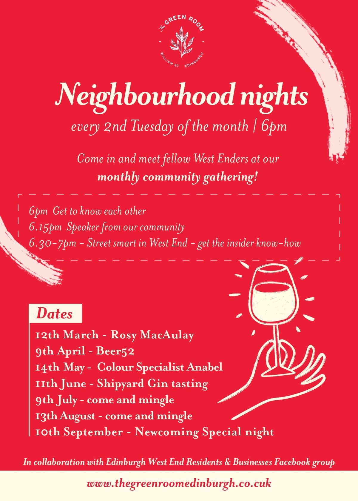 Neighbourhood Nights - every 2nd Tuesday of the month 
