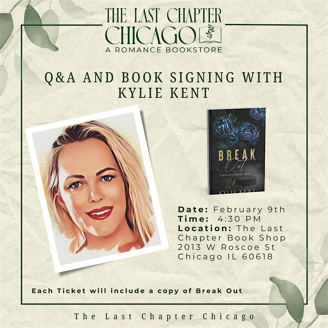 Q&A and book signing with Kylie Kent