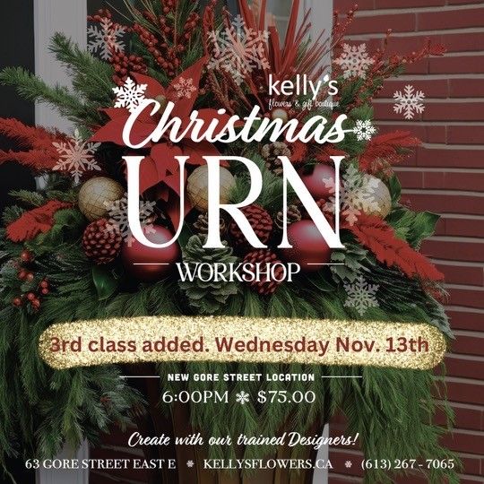 Christmas Urn Workshop - Nov 19 at 3pm