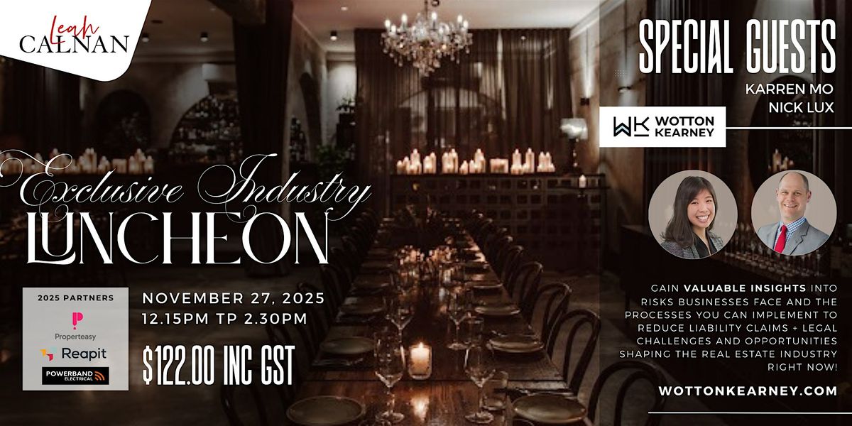 Exclusive Industry Luncheon with special guests Karren Mo and Nick Lux