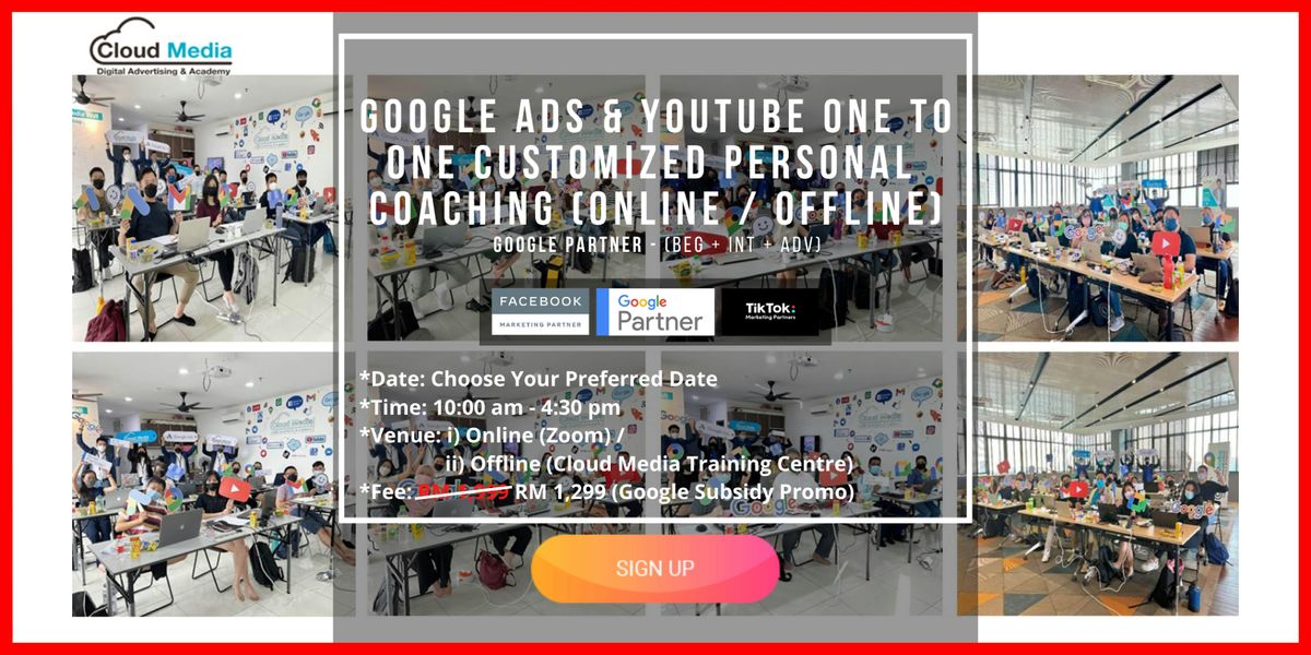 Google Partner - Google Ads & YouTube (One to One Coaching)