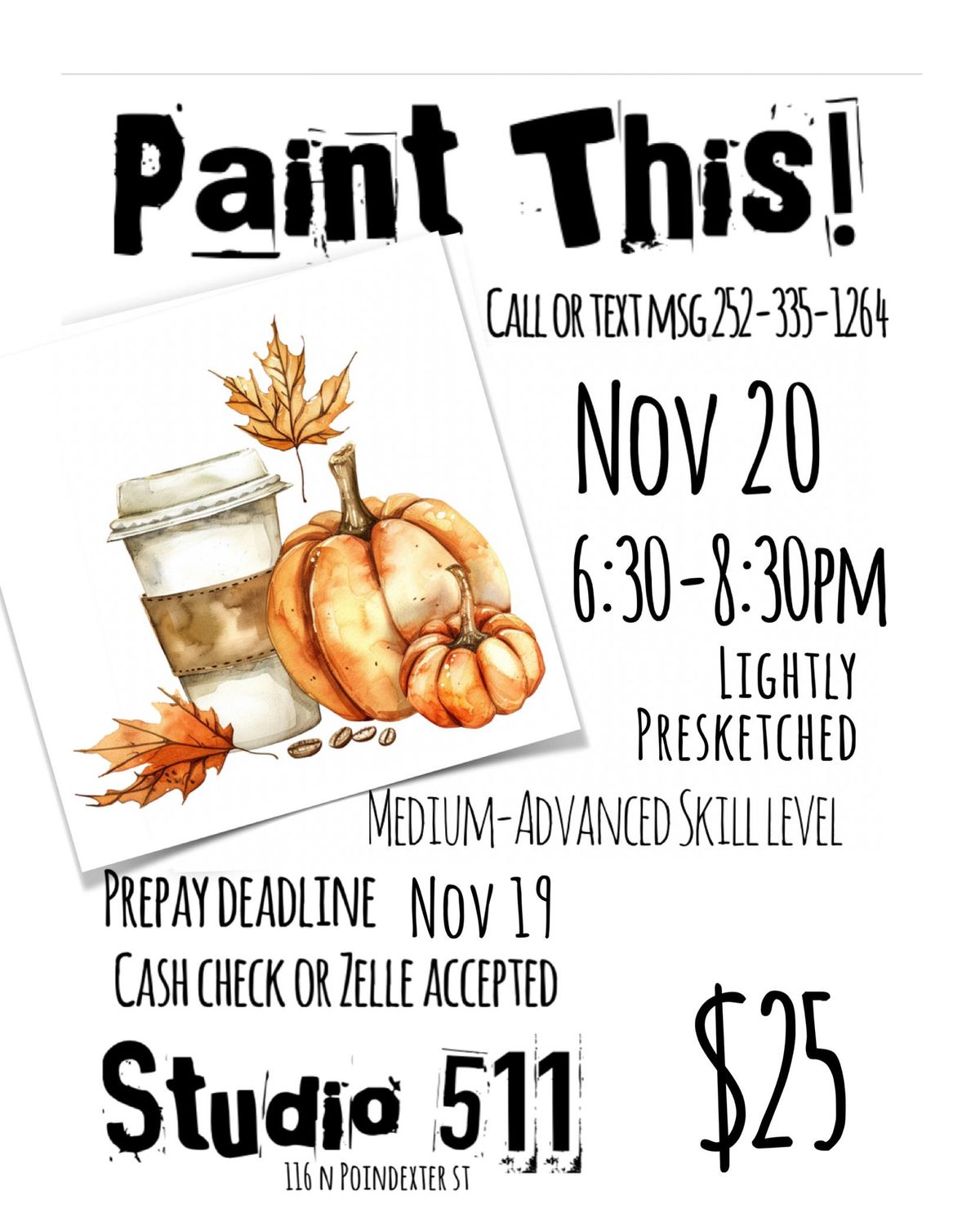 More skilled  Watercolor Class $25