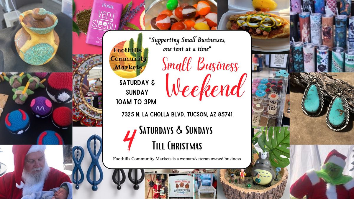 Small  Business Saturday and Sunday at Foothills Community Market