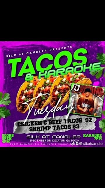 Taco Tuesday & Karaoke Night w\/ DJ Vitamo \u2013 $2 Margaritas & More!