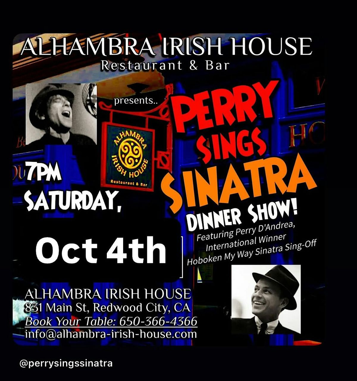 Frank Sinatra Tribute Hollywood Glam  dinner show by Perry Sings Sinatra