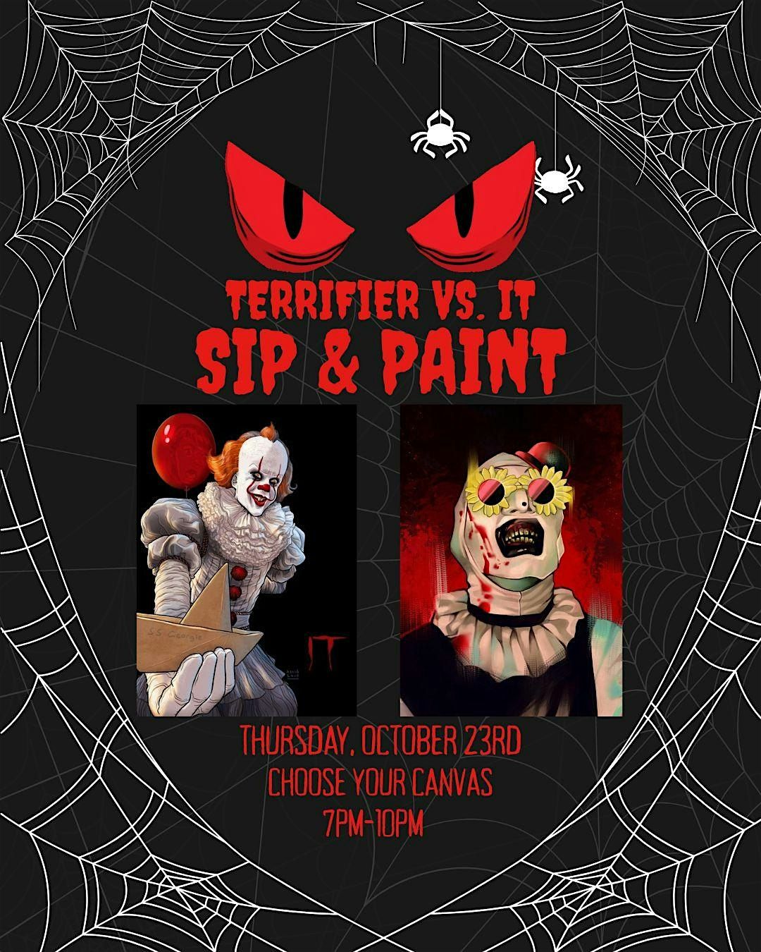 Terrifier VS. IT Sip & Paint