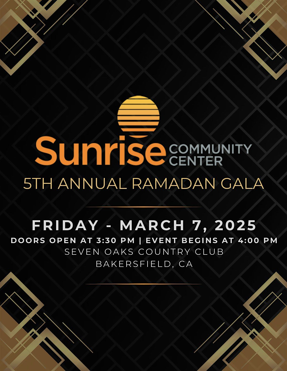 Sunrise Community Center 5th Annual Ramadan Gala