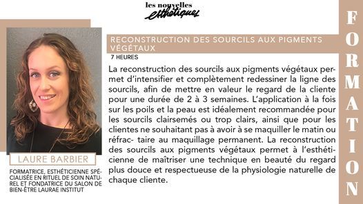 Formation > Reconstruction des sourcils au henn\u00e9 v\u00e9g\u00e9tal - 22 oct 21 - Paris - Laure Barbier