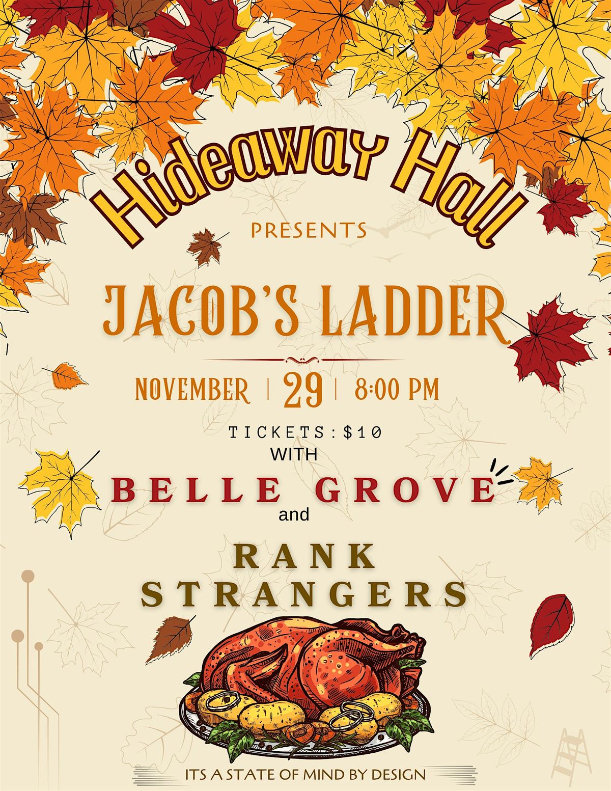 Jacob's Ladder @ Hideaway Hall: Rank Strangers + Belle Grove