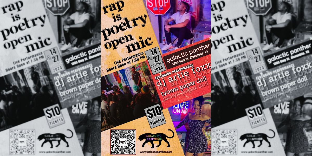 Rap is Poetry Open Mic Night @ Galactic Panther Art Gallery