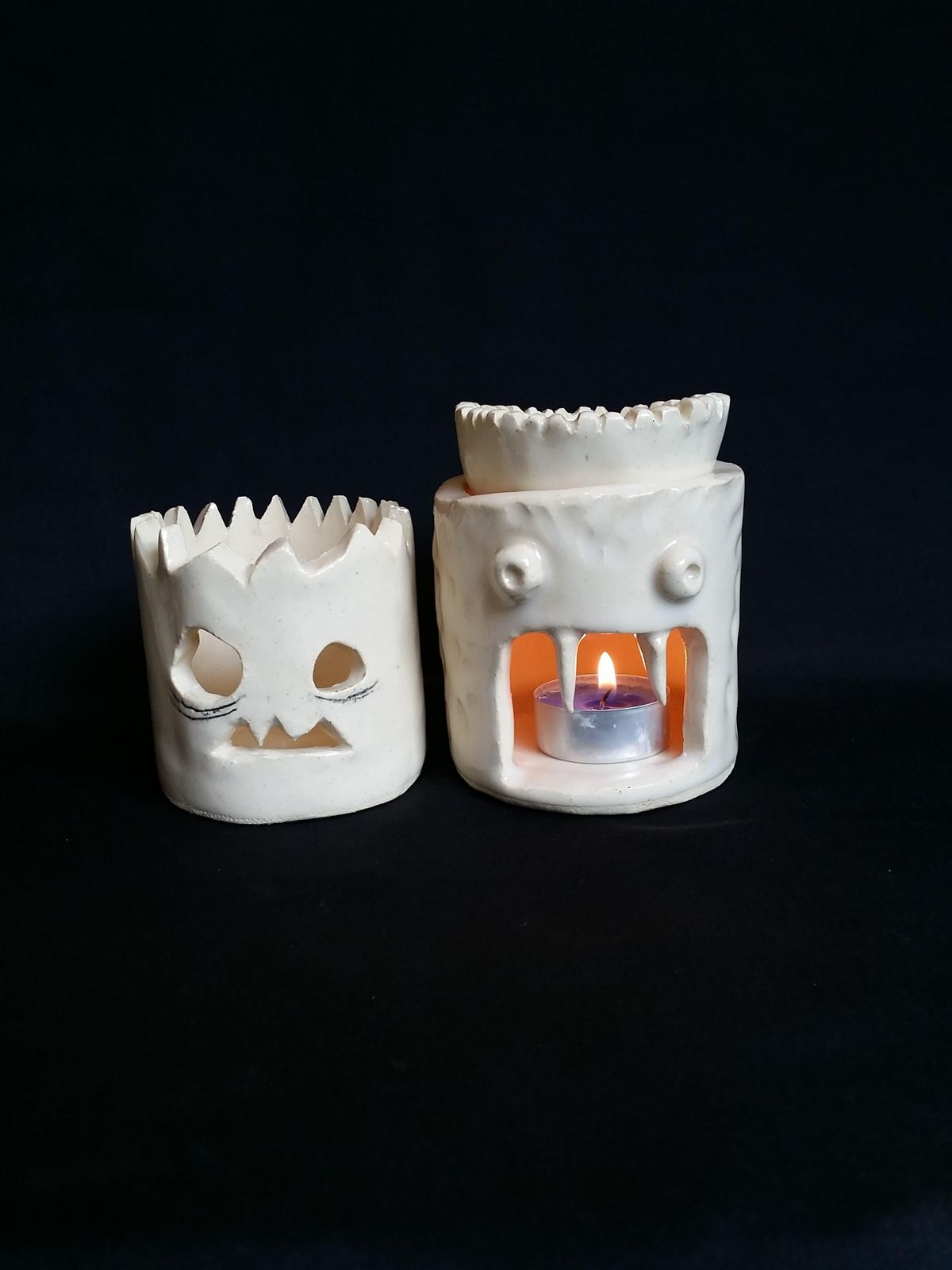 Spooky Lantern or Oil Burner | Pottery Workshop w\/ Siriporn Falcon-Grey
