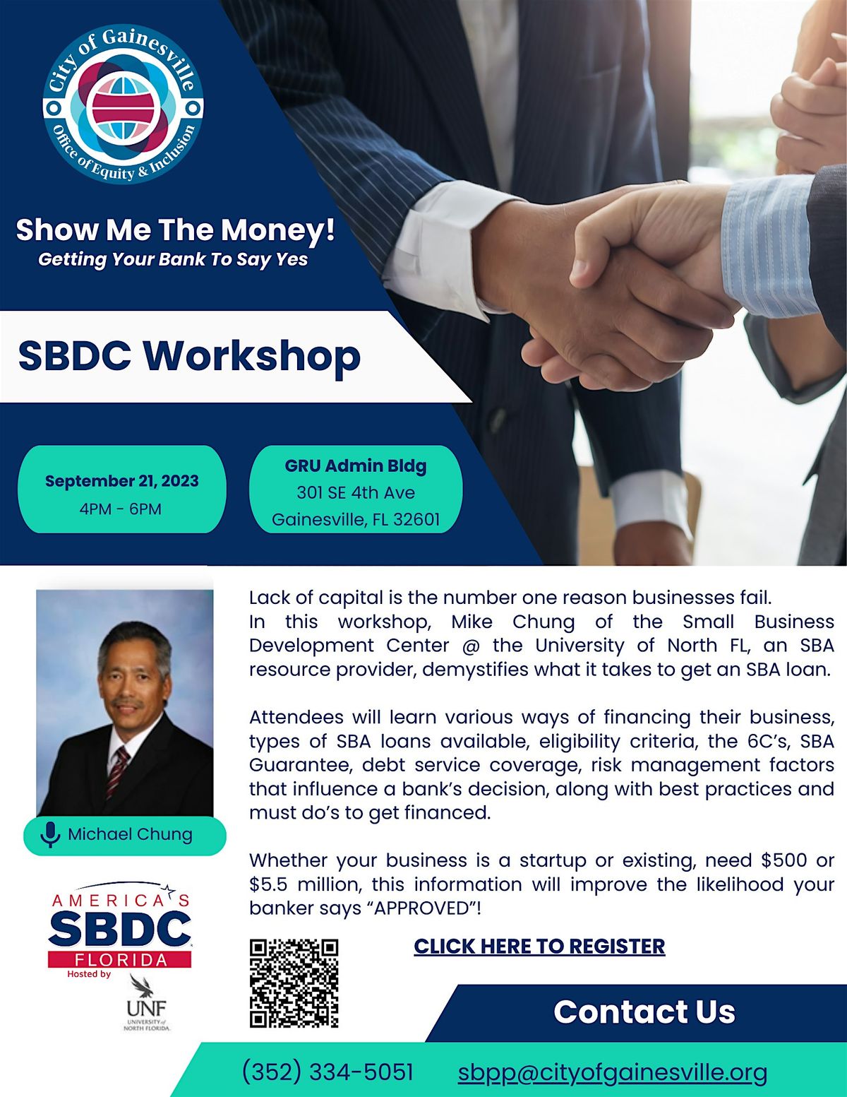 Show Me the Money! Small Business Development Center (SBDC) Workshop