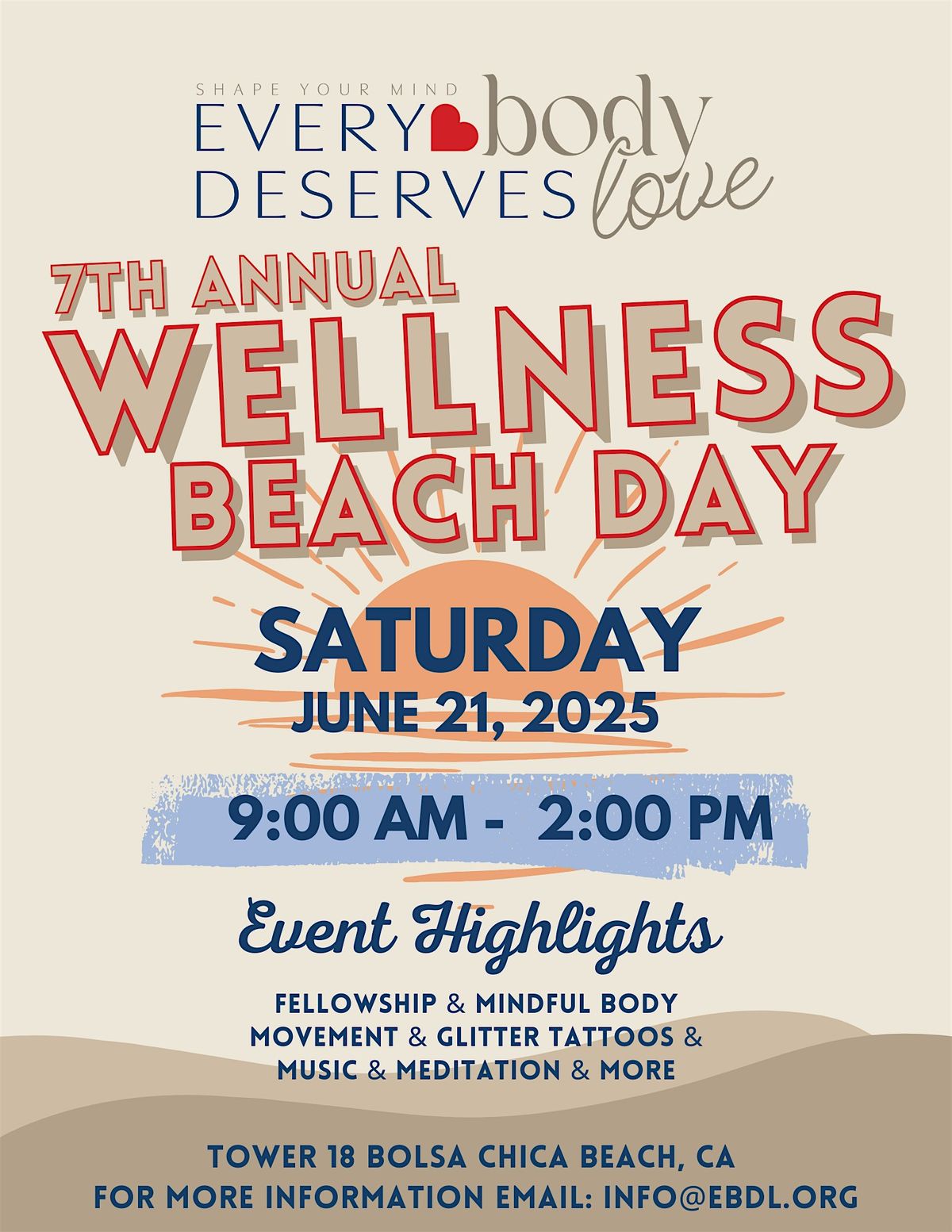 EBDL 7th Annual Wellness Beach Day