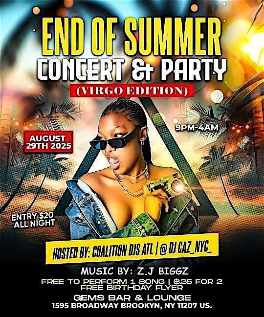 END OF SUMMER  CONCERT & PARTY (VIRGO EDITION )
