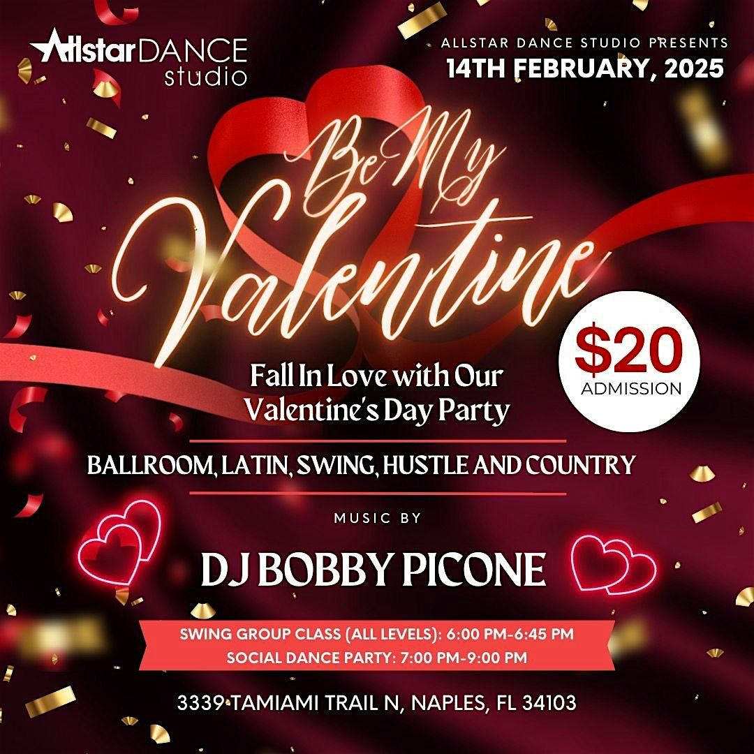 Valentines Day Social Dance Party at Allstar Dance Studio