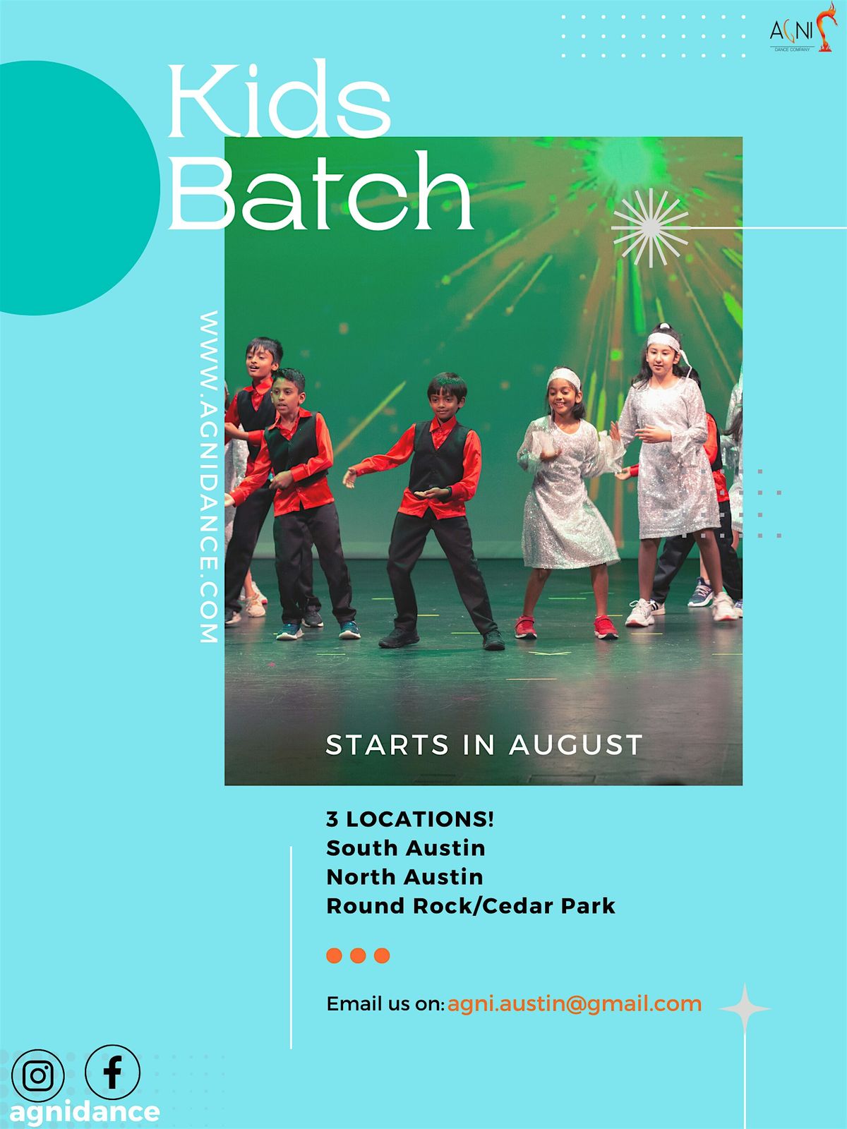 Agni Juniors   Dance Classes @South Austin (Aug- Dec 2025)