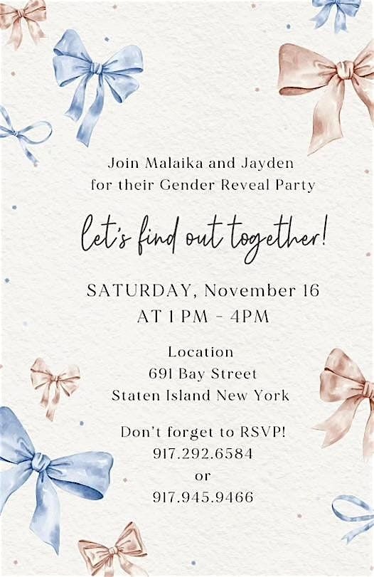 Malaika and Jayden\u2019s Gender Reveal Party