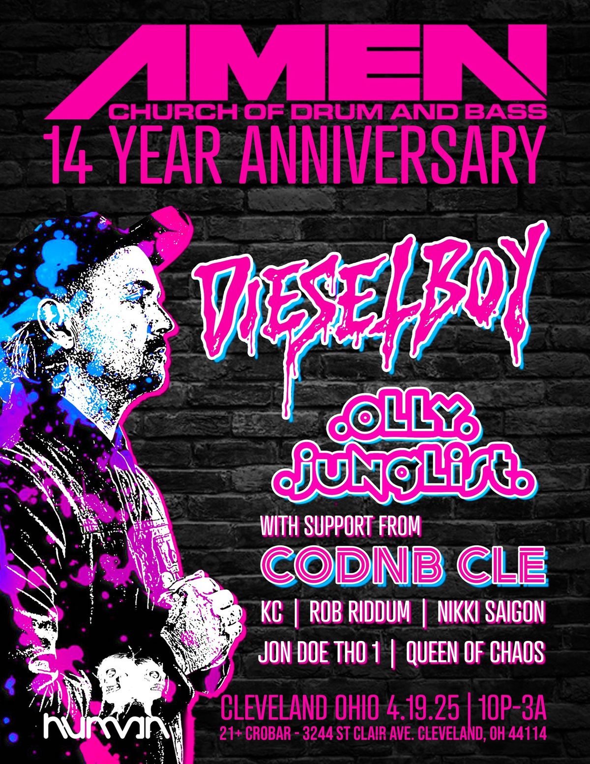 CHURCH OF DRUM AND BASS 14 YEAR ANNIVERSARY CLEVELAND 