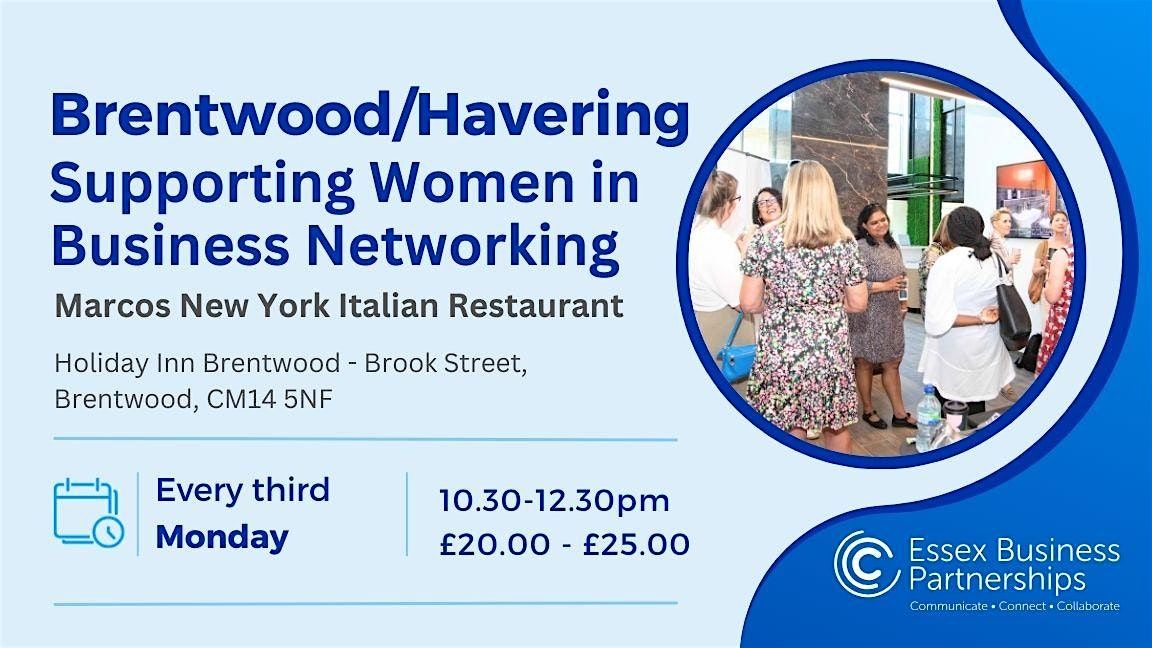 Supporting Women in Business Networking Event in Brentwood\/Havering