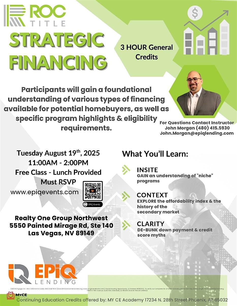 Strategic Financing 3 Hours General CE