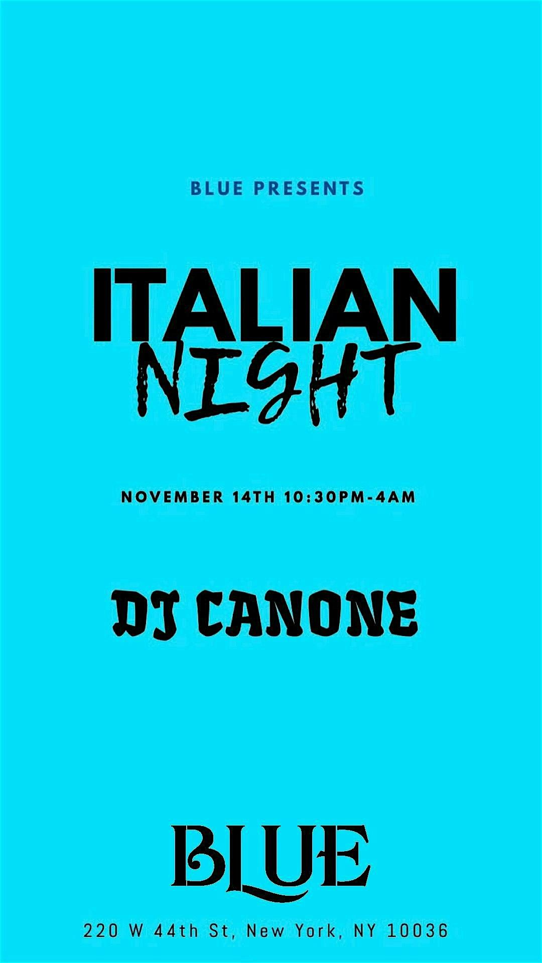 Italian Night at Blue Midtown