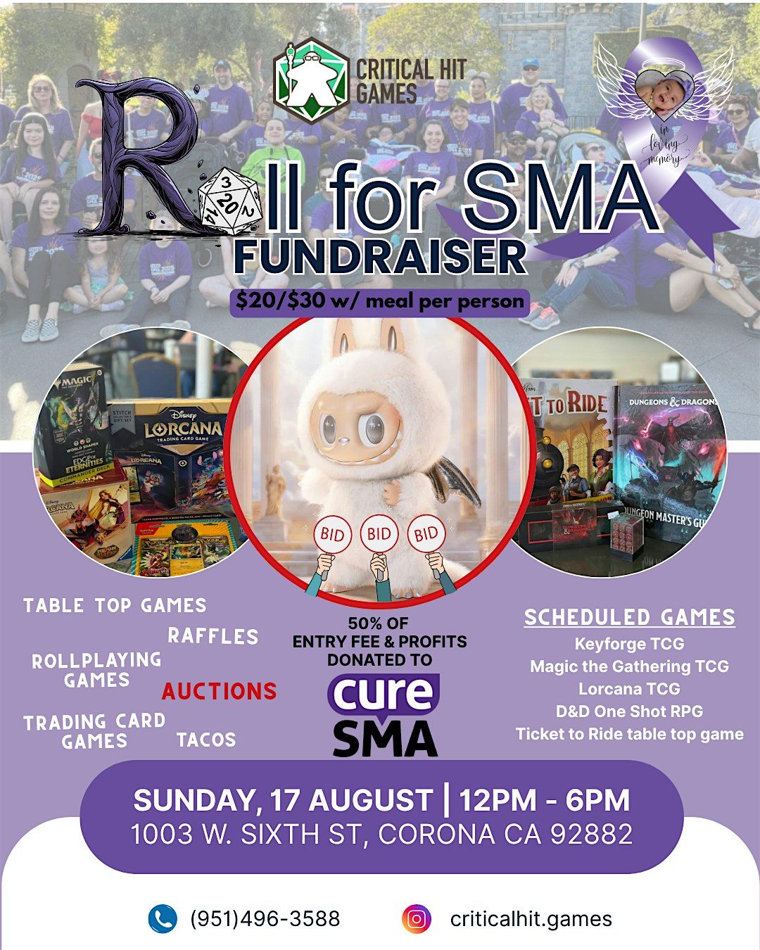 Roll for SMA Table Top Gaming Fundraiser