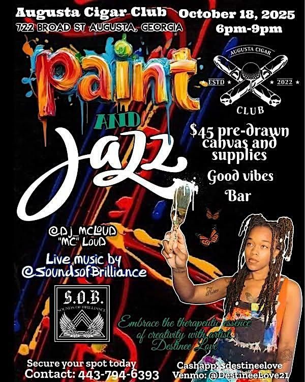 Paint & Jazz Night - World Renown Artist Destinee Love  & SOB Band