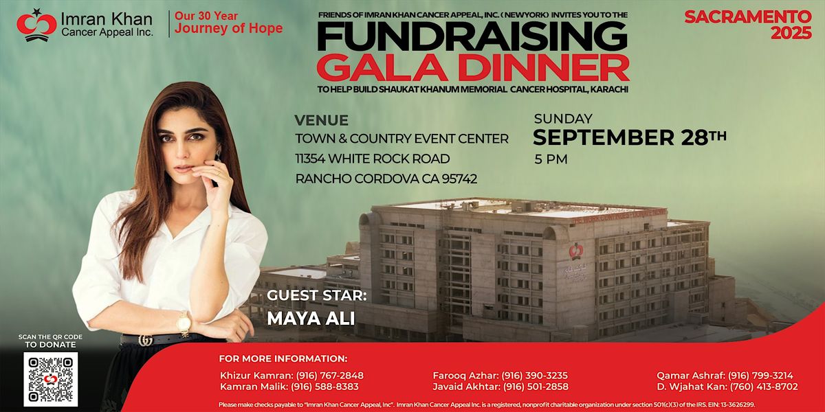 Shaukat Khanum Fundraising Gala Dinner in Sacramento, USA