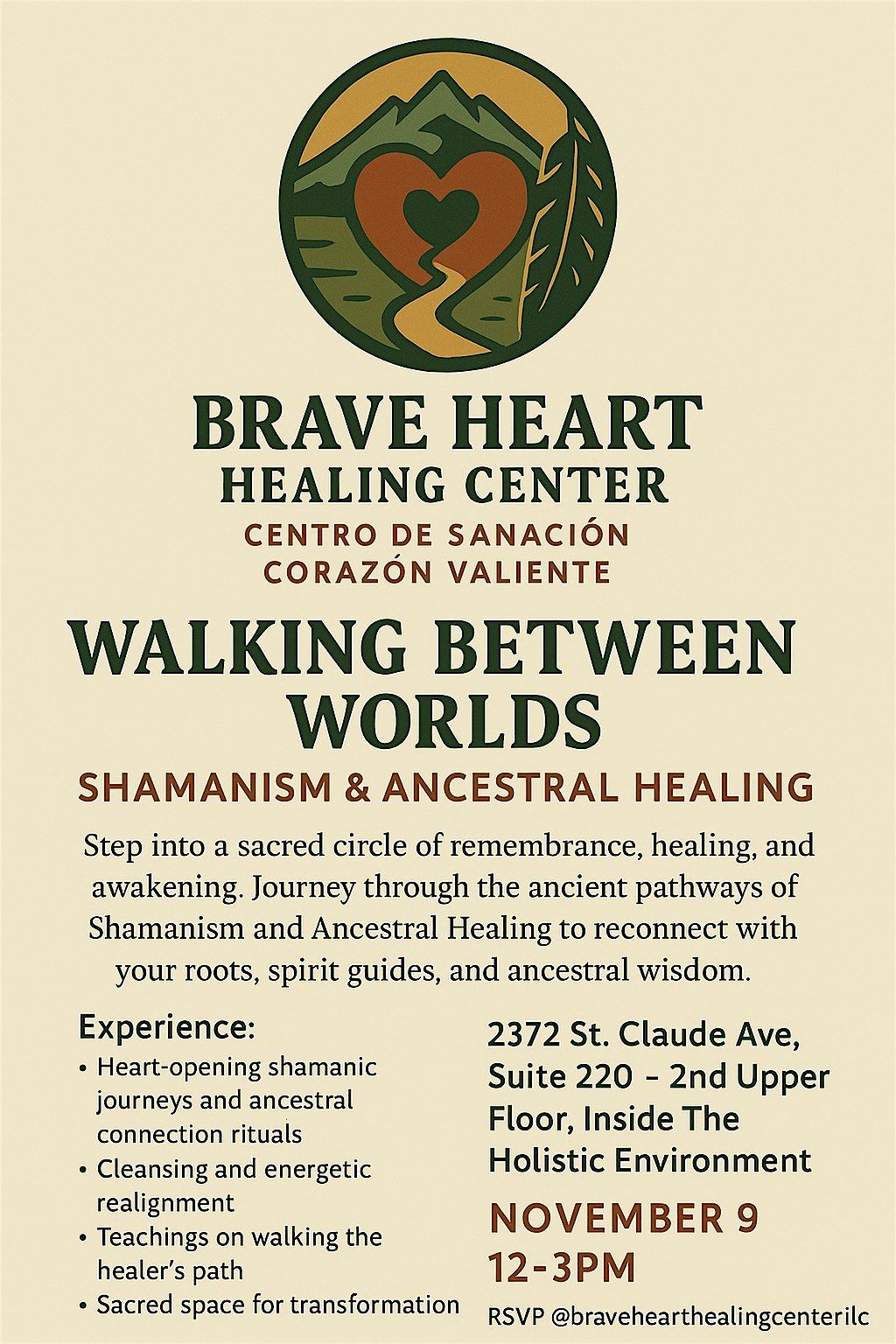 Walking Between Worlds\n\nShamanism & Ancestral Healing Workshop