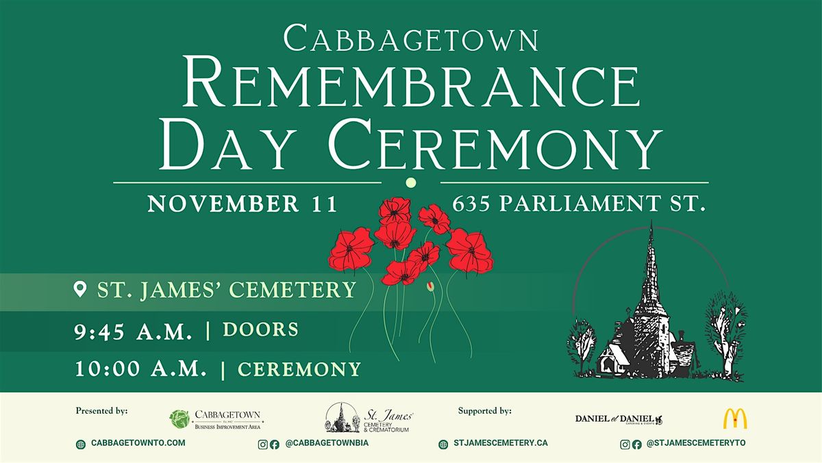 Cabbagetown Remembrance Day Ceremony