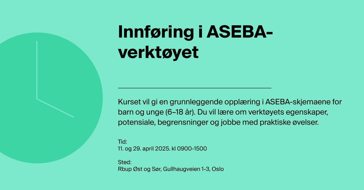 Innf\u00f8ring i ASEBA-verkt\u00f8yet