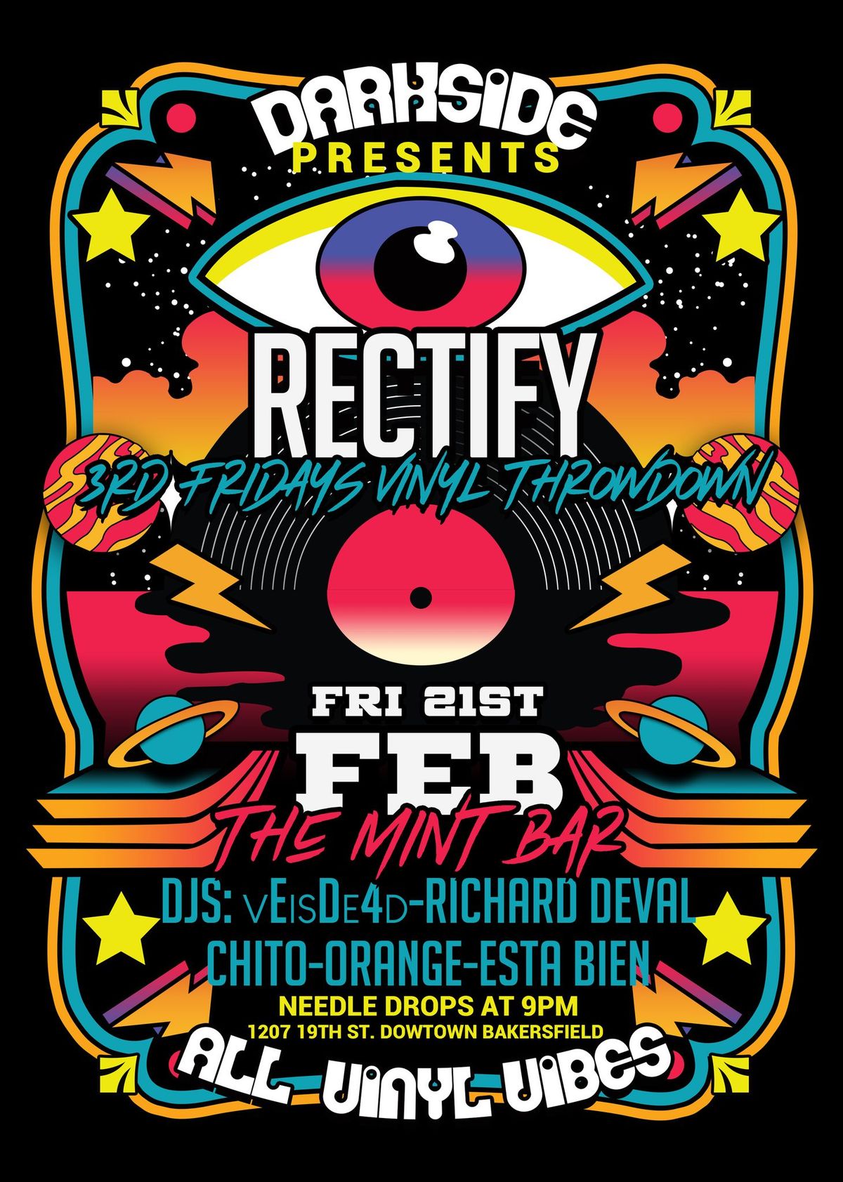 RECTIFY-3rd Fridays Vinyl Throwdown w\/ guest DJ vEisDe4d