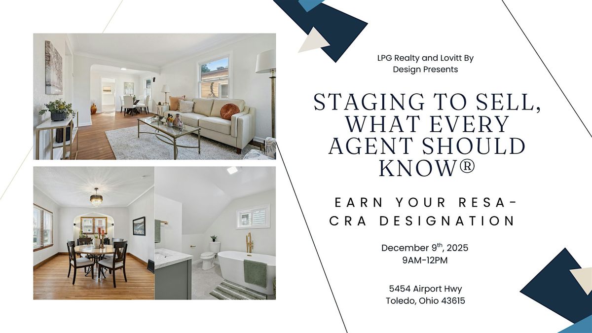 3-Hour CE - Earn your RESA-CRA designation with Lovitt By Design