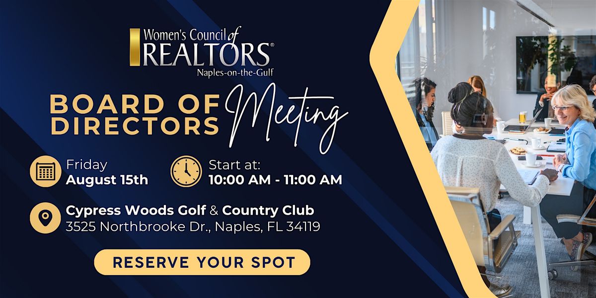 WCR Naples on the Gulf - Board of Directors Meeting
