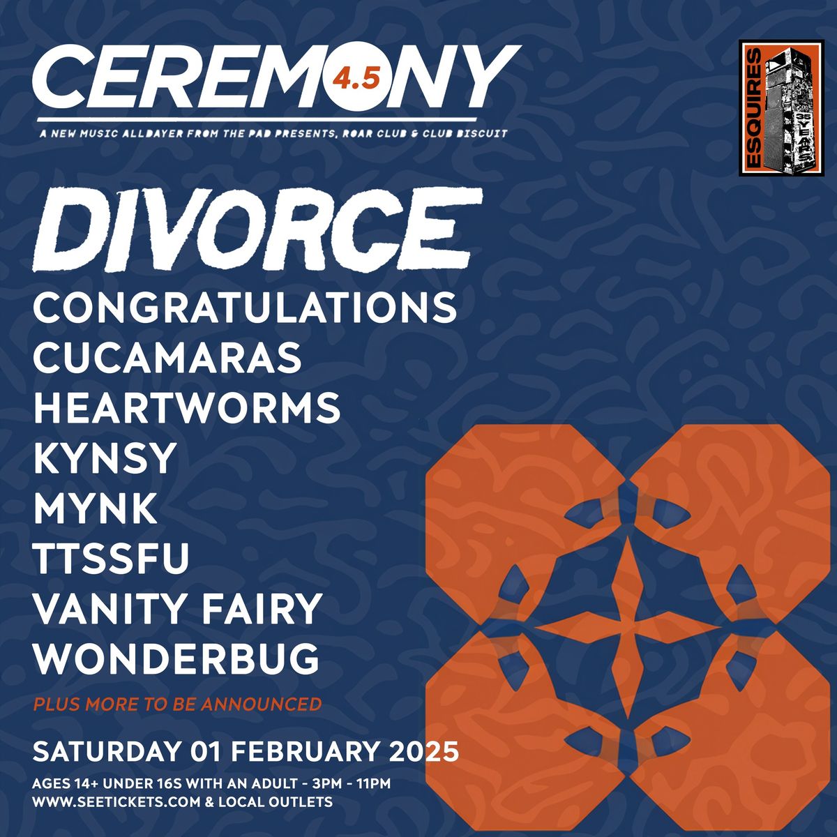 Ceremony 4.5 - A new music alldayer ft DIVORCE, HEARTWORMS, TTSSFU, KYNSY and much more! 