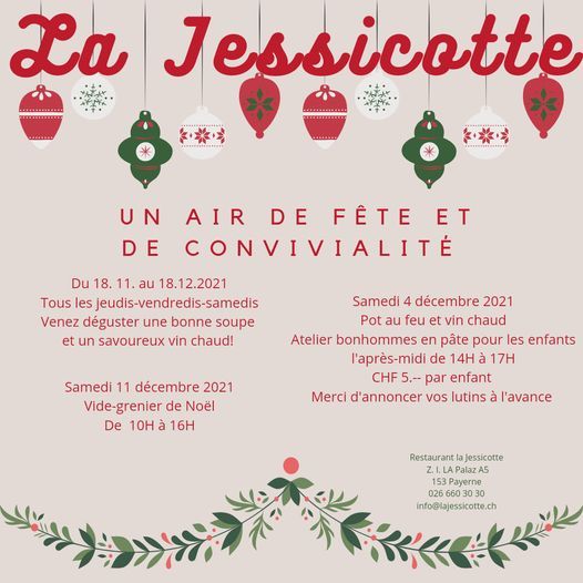Vide Grenier De Noel Restaurant La Jessicotte Payerne 11 December 21