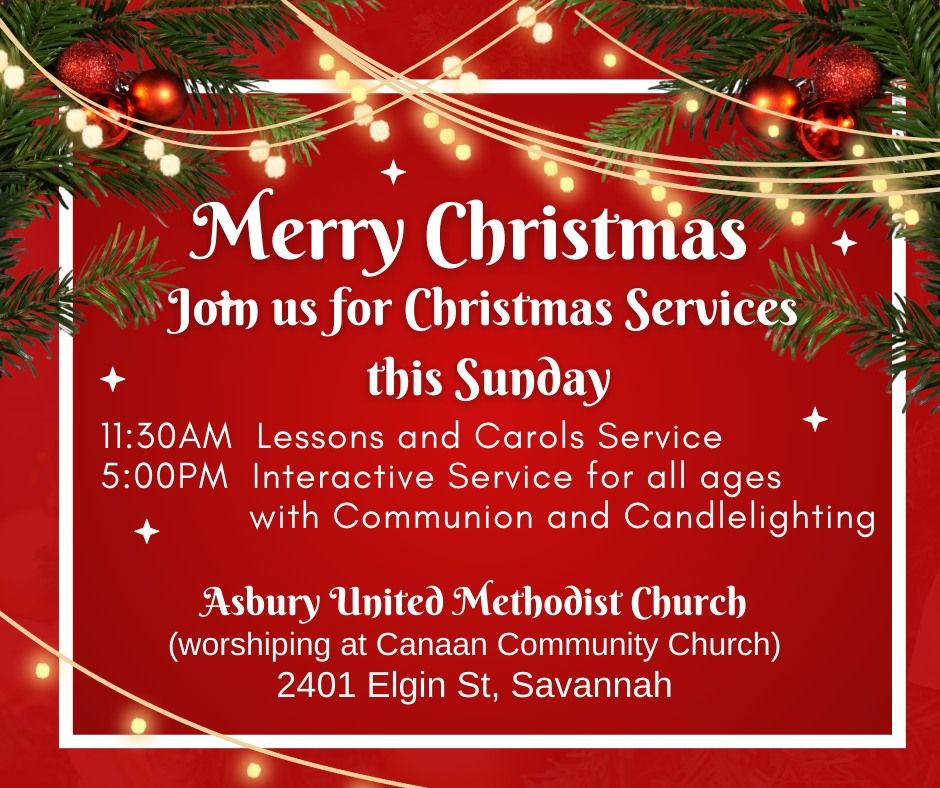 Christmas Services (11:30AM and 5:00PM)