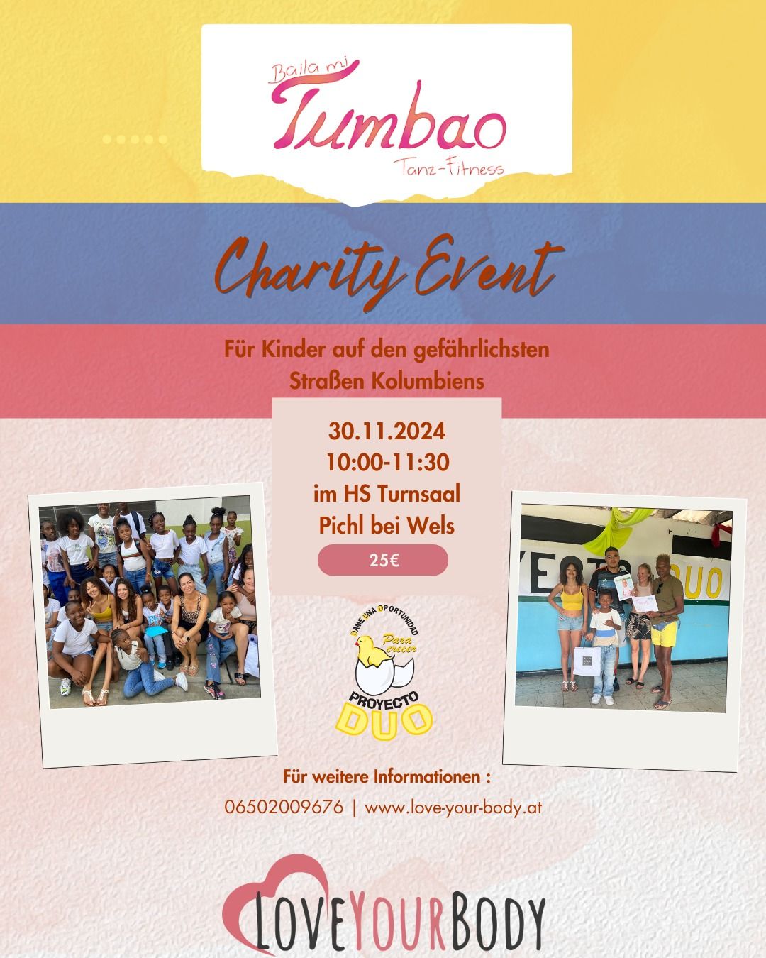 Charity Tumbao Dance f\u00fcr Kinder in Kolumbien