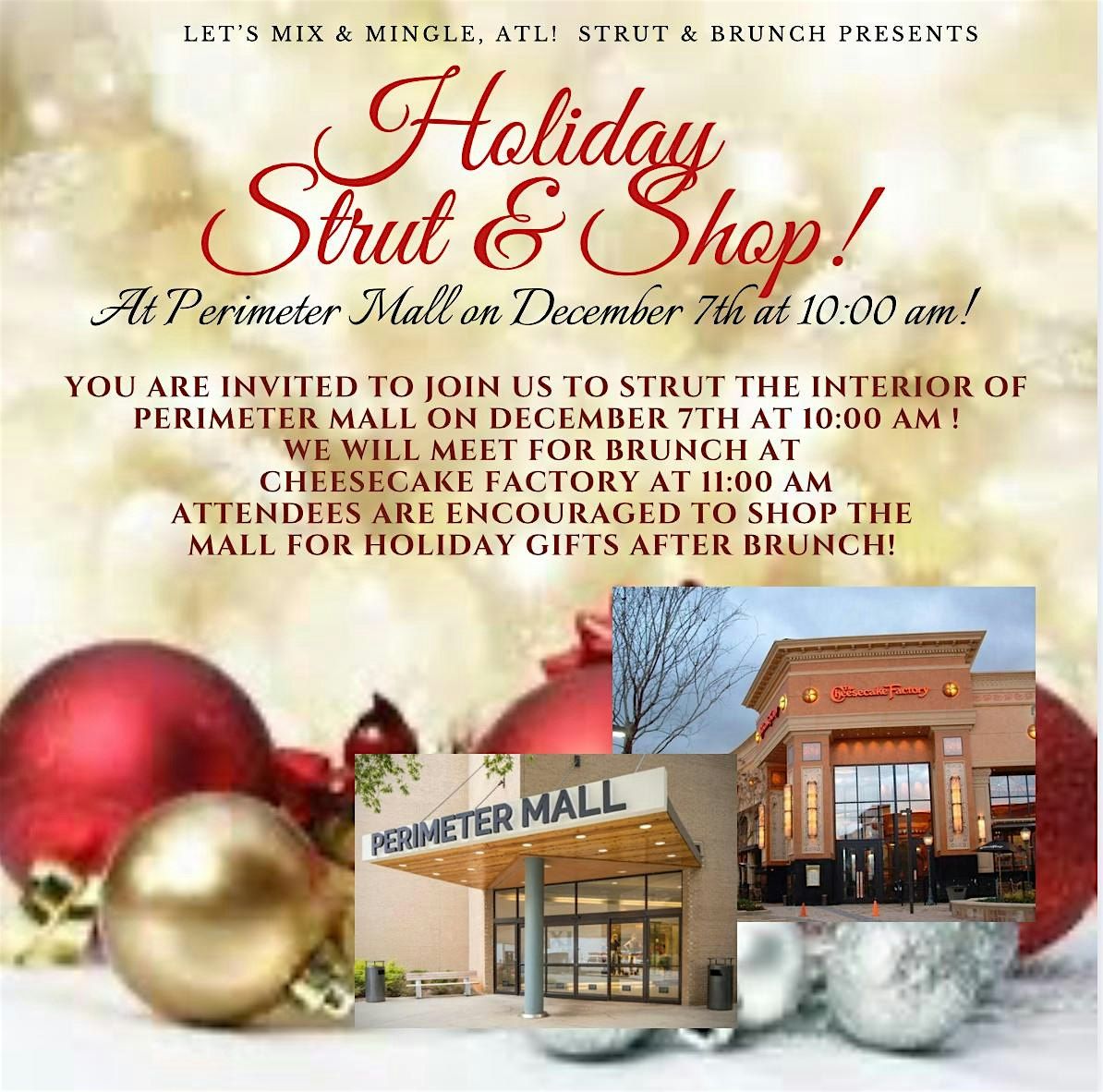 Holiday STRUT & Shop at Perimeter Mall, December 7th at 10:00 am!