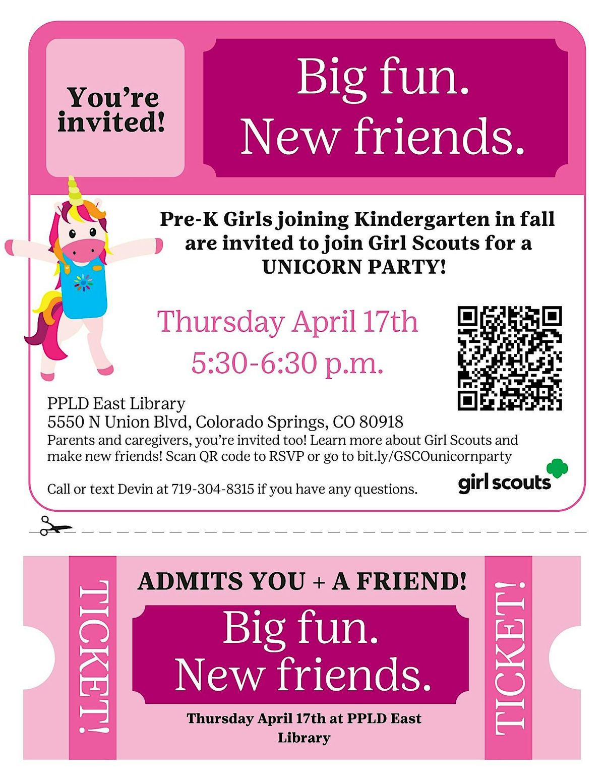 Pikes Peak Girl Scouts: Unicorn Friends Party