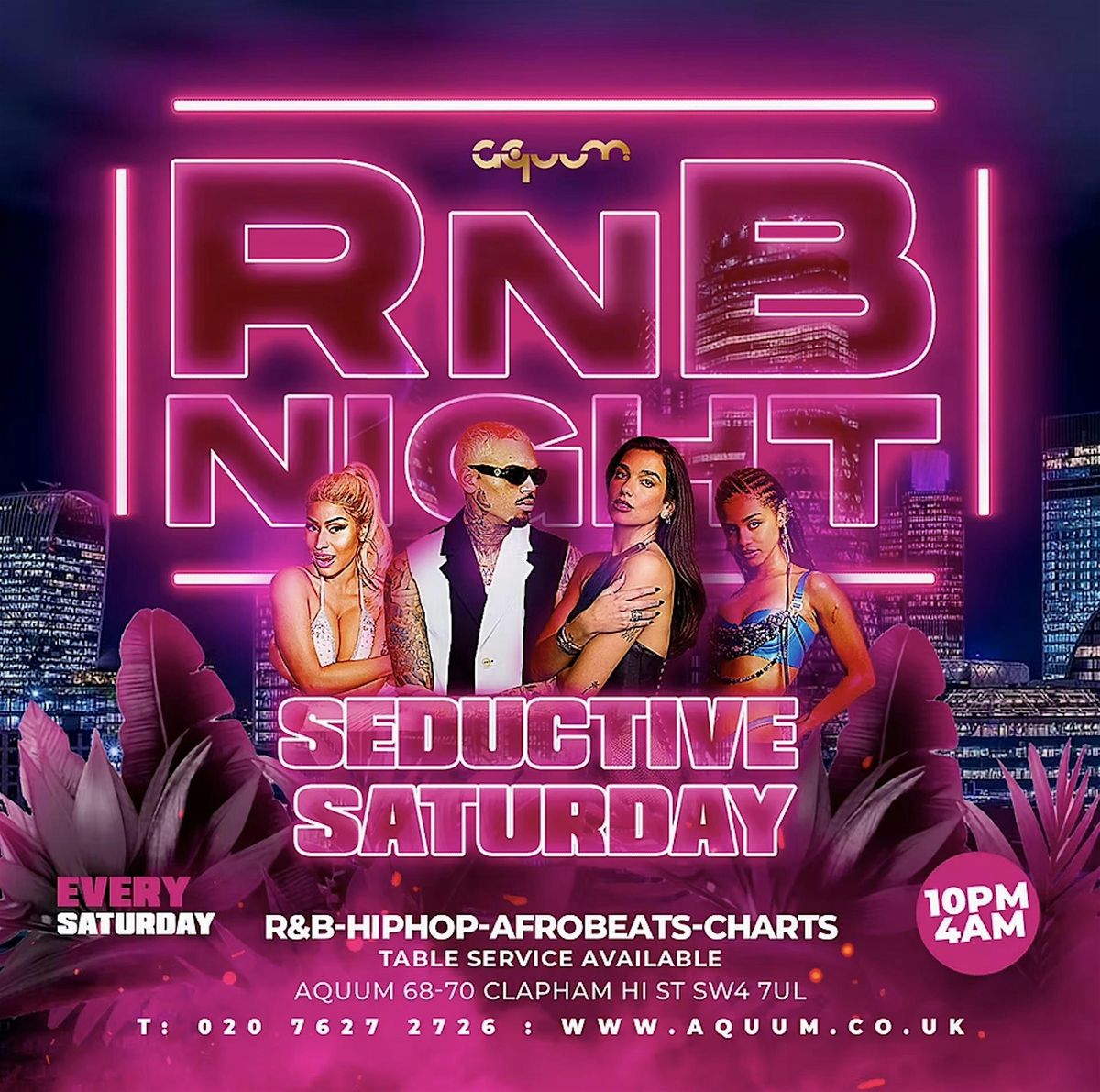 Freshers Party @ Aquum Clapham - R&B Night Seductive Saturdays