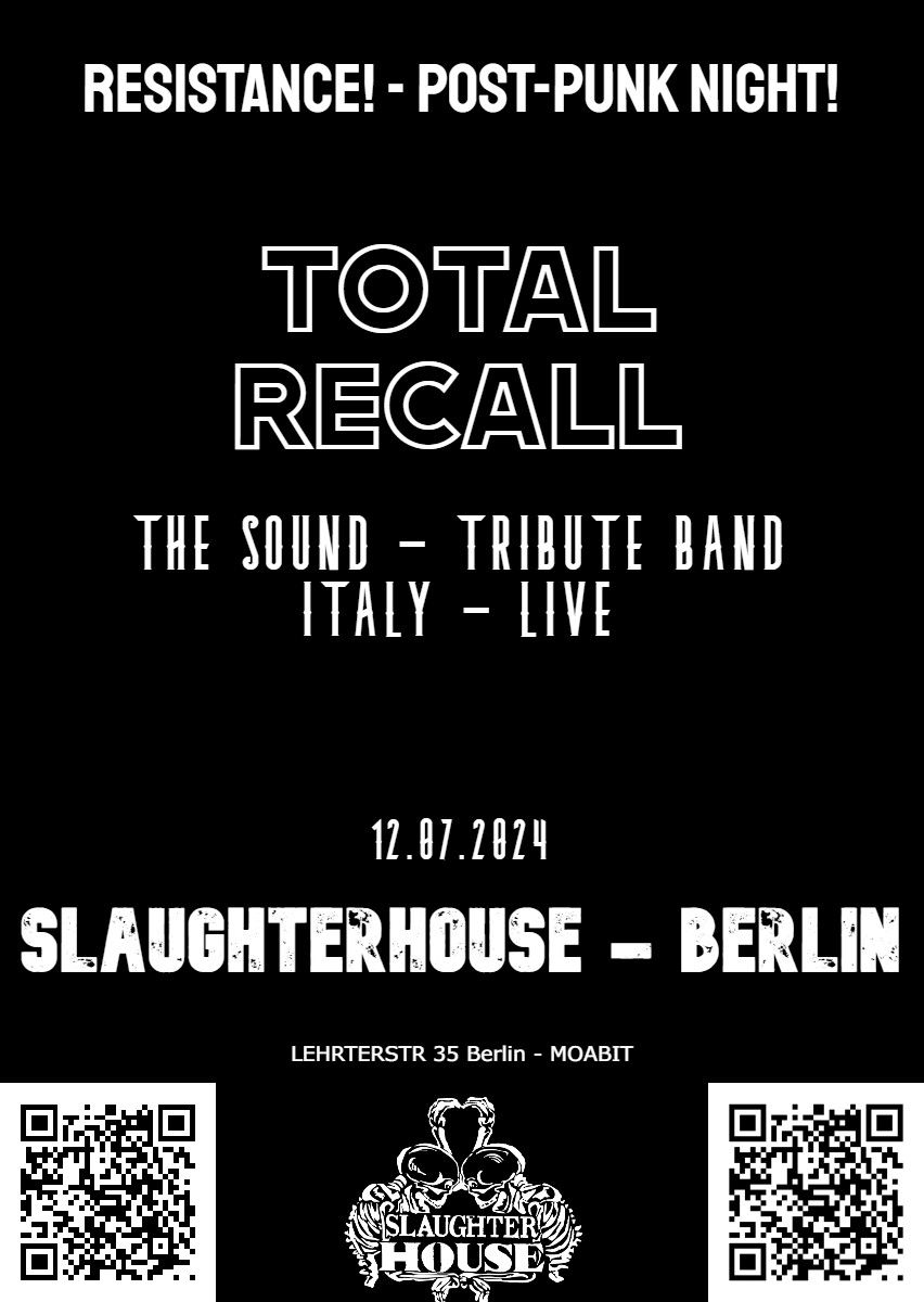 RESISTANCE! Night - Live: Total Recall (The Sound Tribute Italy)